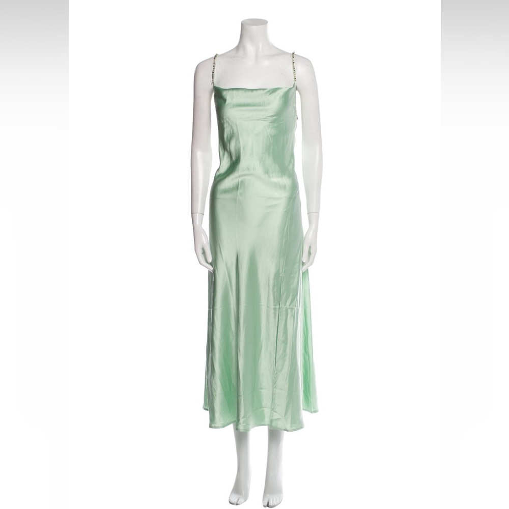 NWT Jason Wu satin dress with beaded straps in Size L